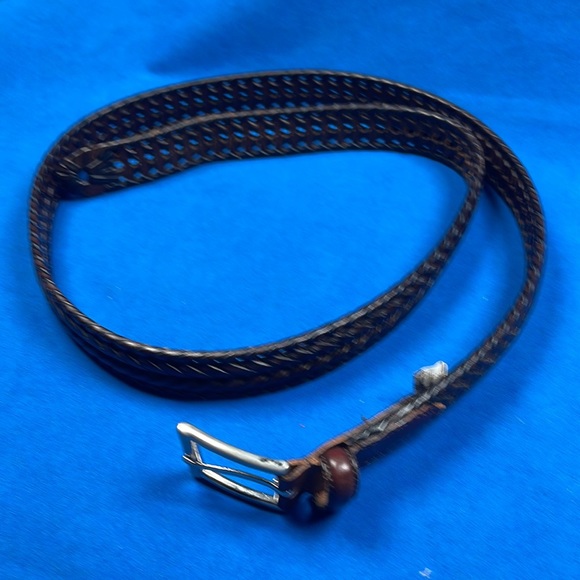 Fossil weather dark brown braided belt - Picture 3 of 5